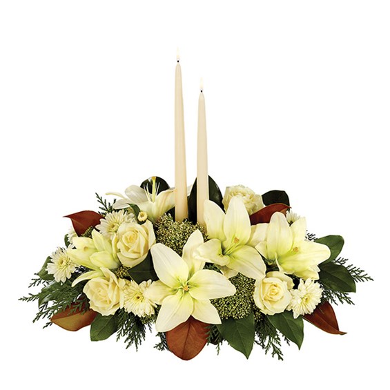 White Magnolia Christmas Centerpiece (BF286-11)
